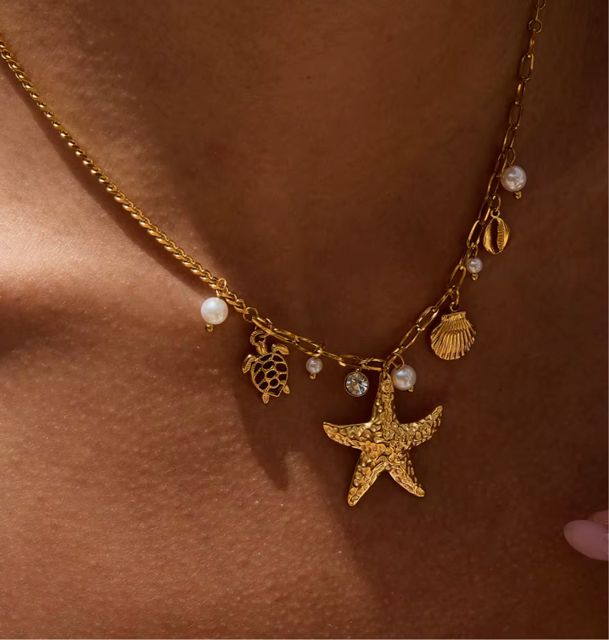 Coral Charm Necklace