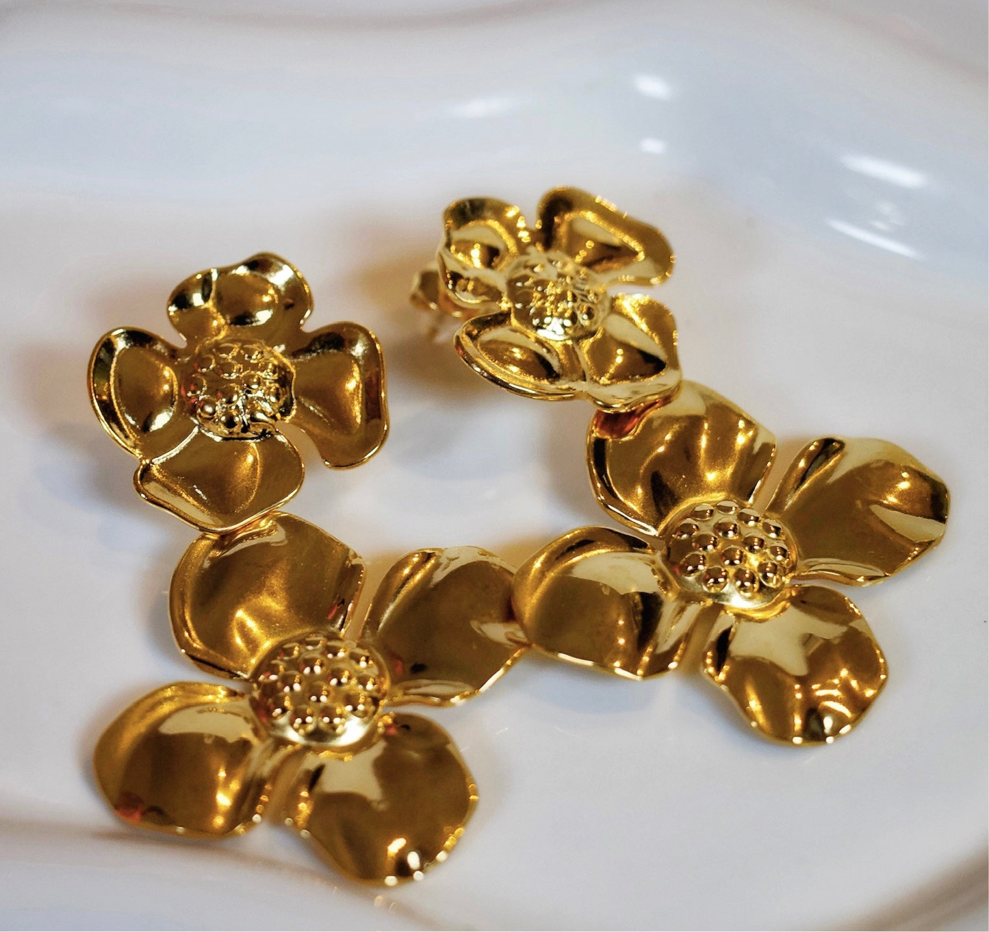 Double Flower Earrings