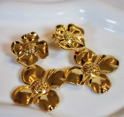 Double Flower Earrings