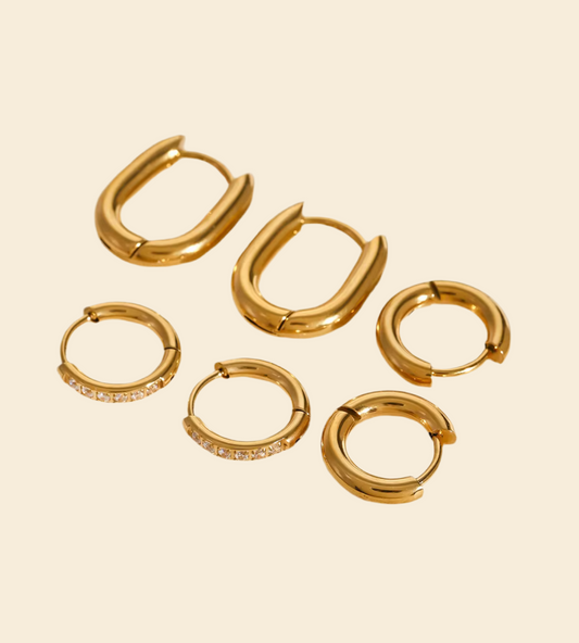 Sofia Huggie Earrings (Small, Medium, Large)