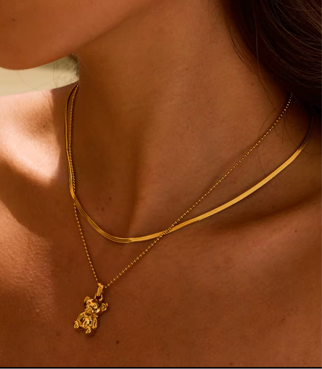 Belle Teddy Necklace