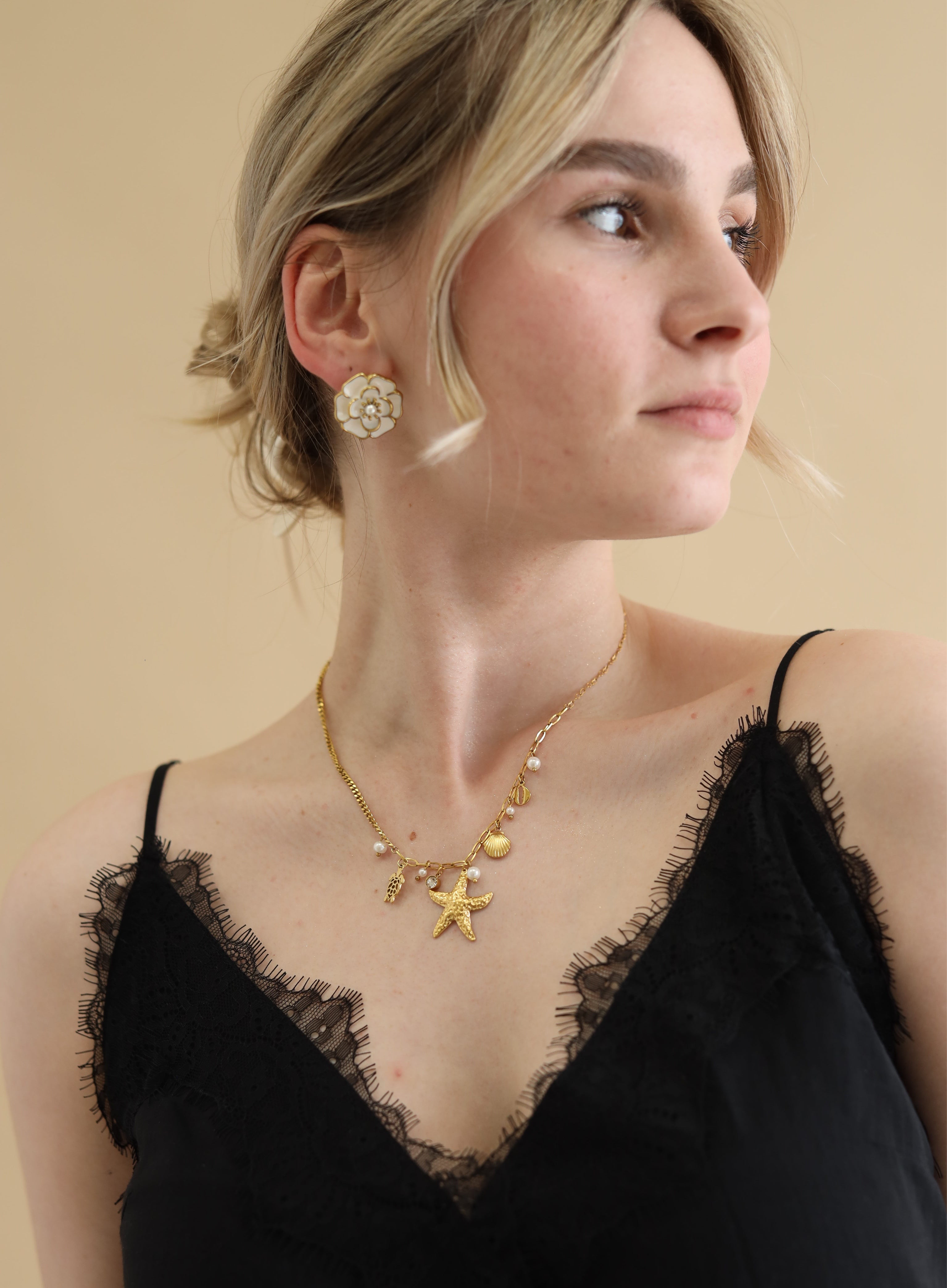 Coral Charm Necklace