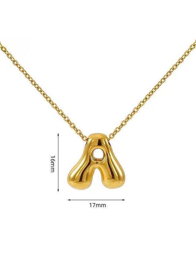 Initial Gold Bubble Necklace