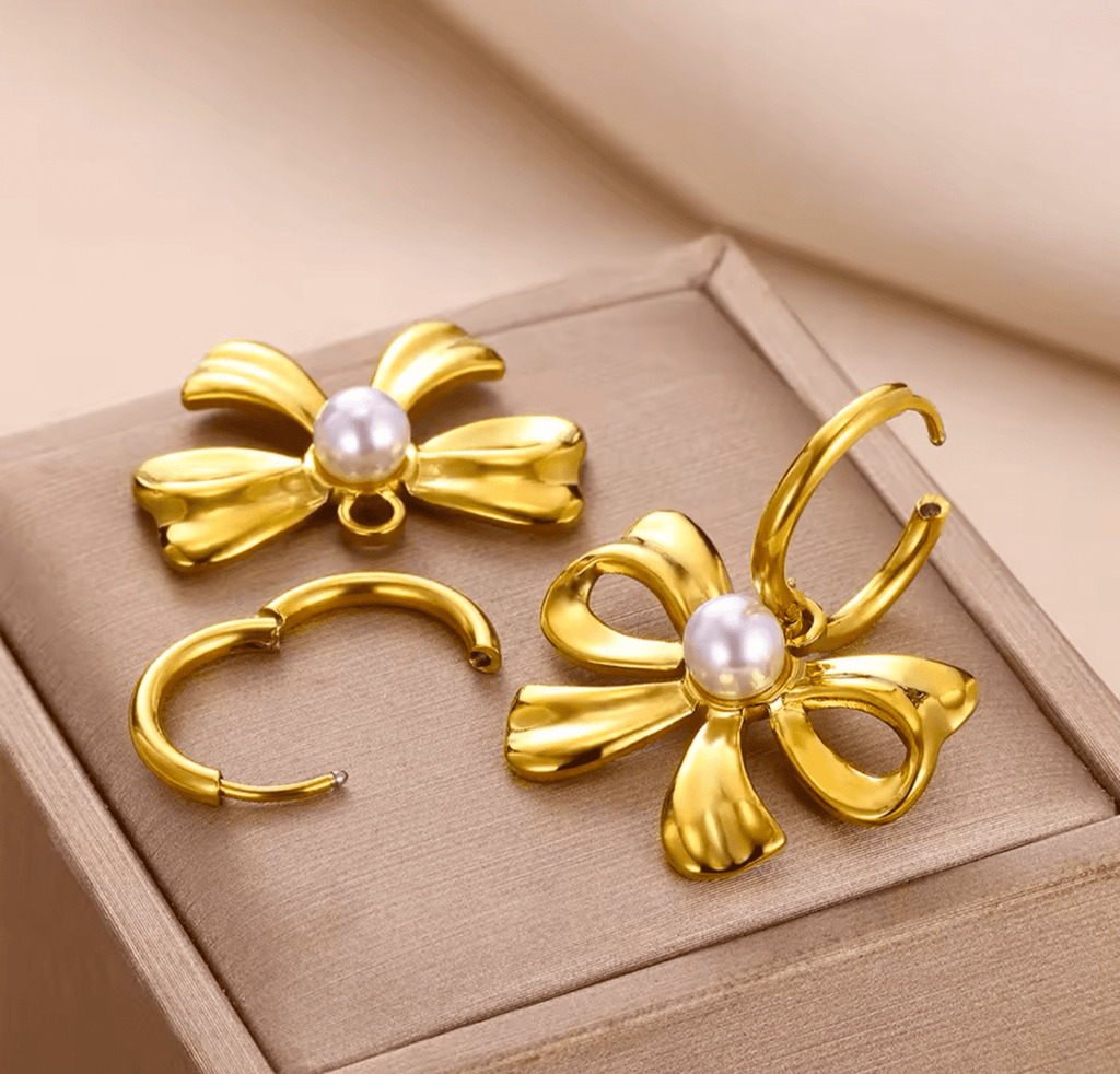 Bella Huggie Bow Earring - Adebi Brand