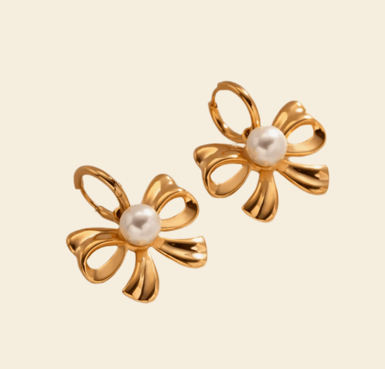 Bella Huggie Bow Earring - Adebi Brand