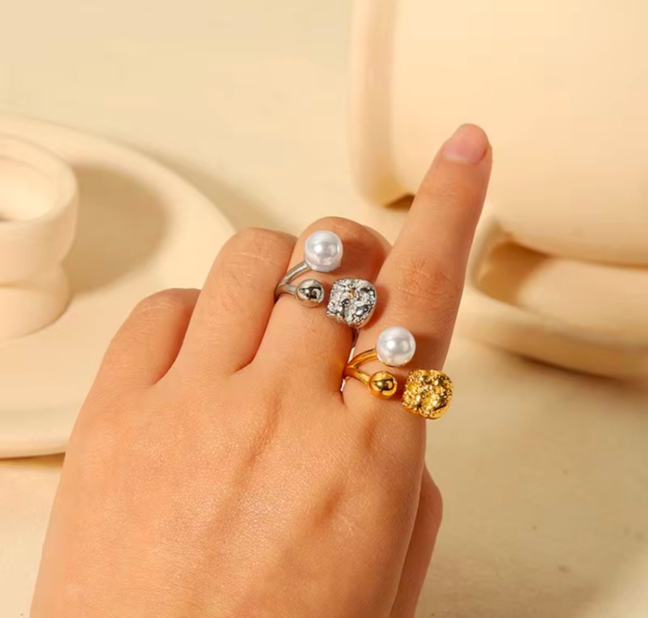 Yara Pearl Ring - Adebi Brand